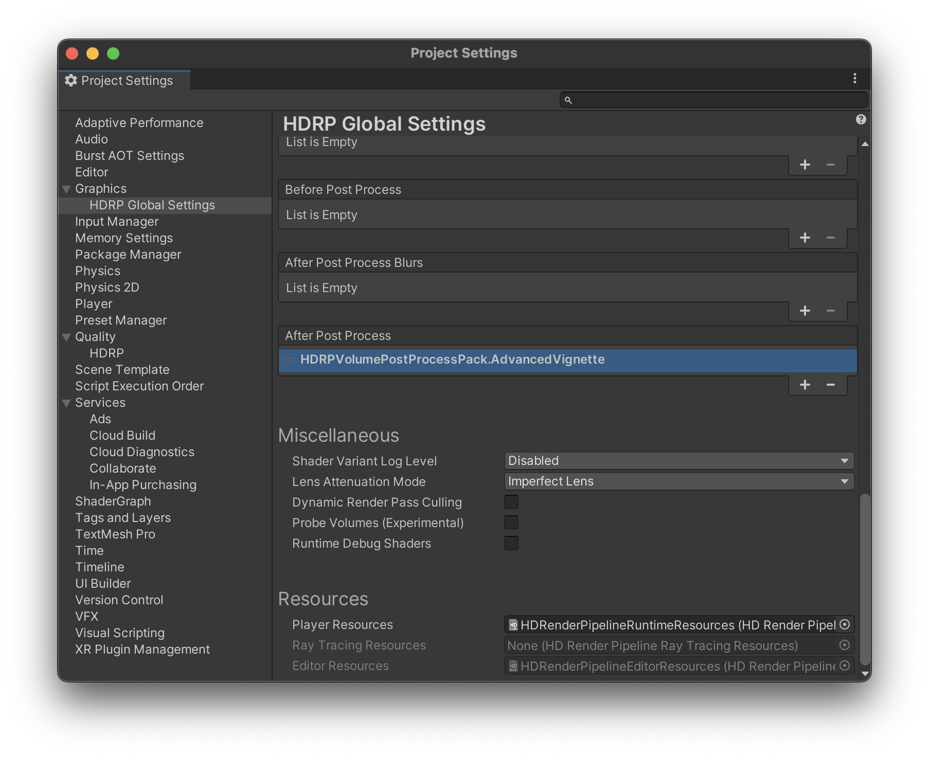 postprocess setting